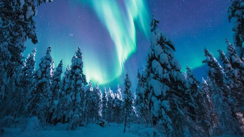 Kakslauttanen aurores boreales Laponie