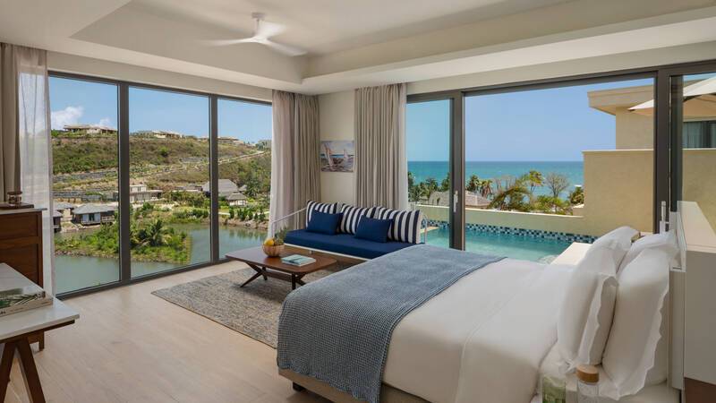 Six Senses la Sagesse Grenade Ocean View Pool Suite Bedroom