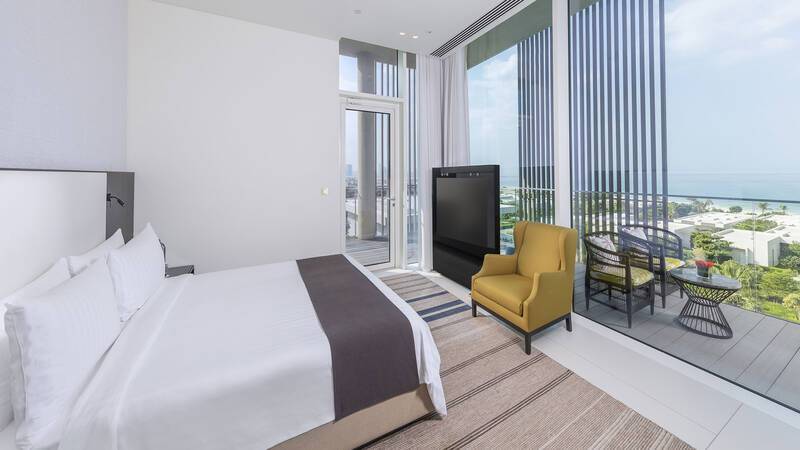 Oberoi al Zorah Dubai Master Bedroom Kohinoor Ocean View Suite Terrace