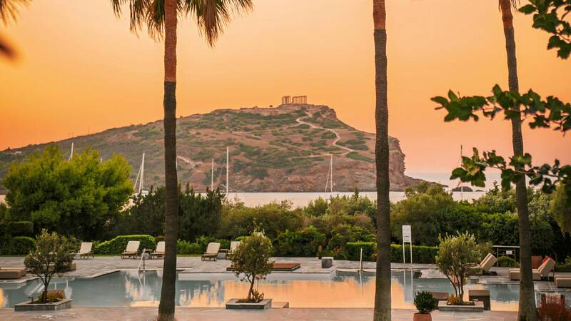 Cape Sounio Riviera Athenes Grece Piscine Vue