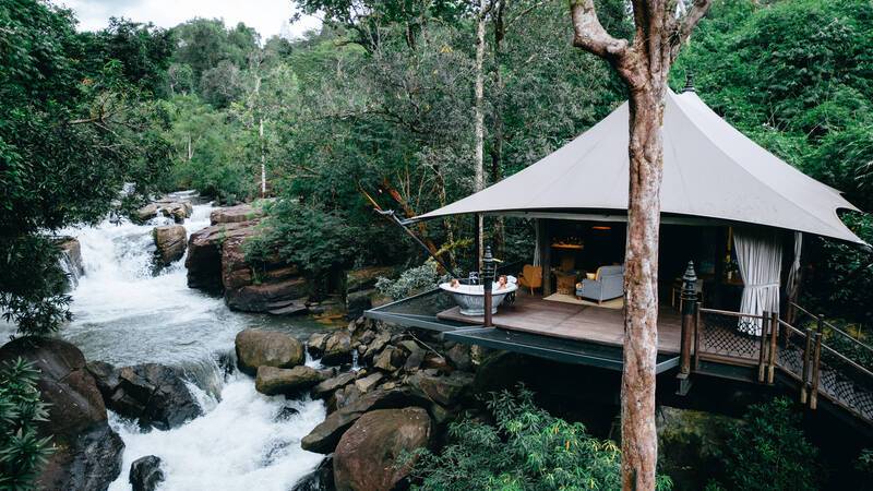 Cambodge Shinta Mani Wild Cardamones Terrasse