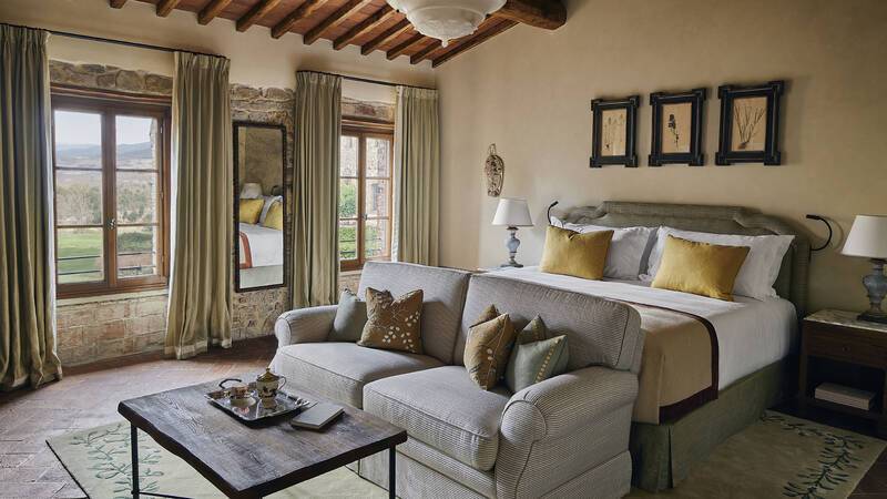 Castello di Casole Belmond Toscane Chambre    