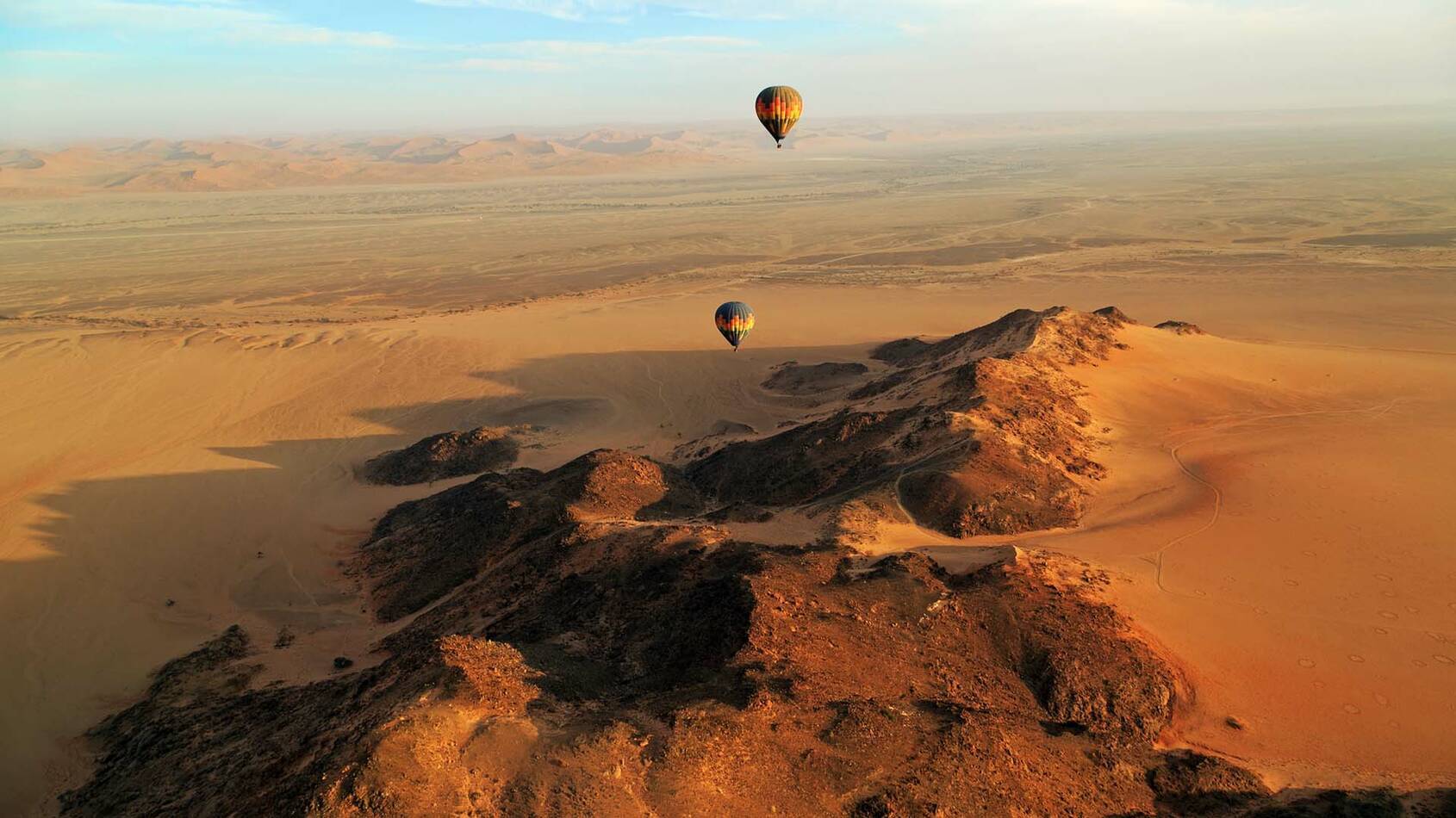 le survol du désert de Namib en montgolfière