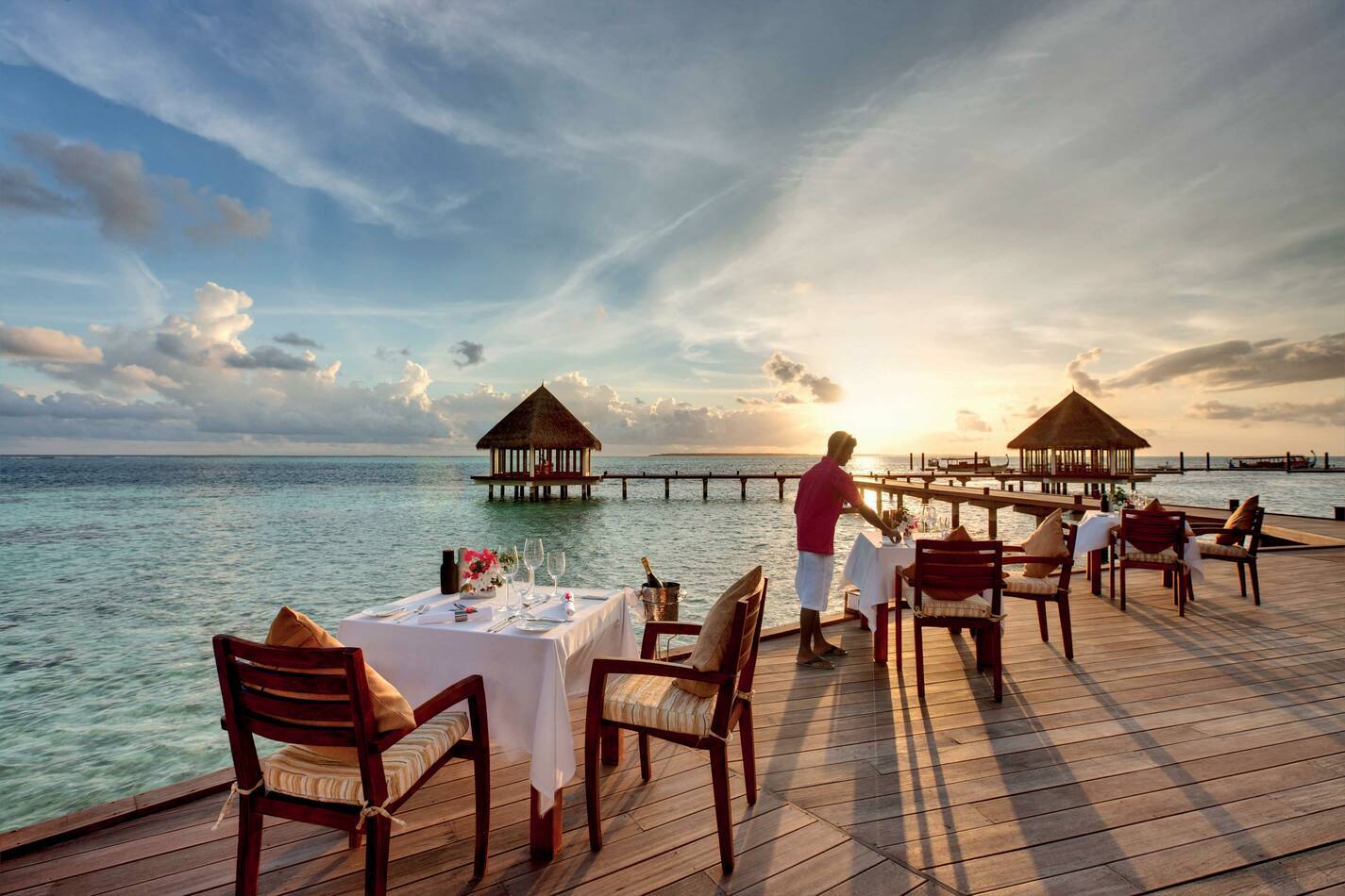 Hideaway Beach Restaurant Matheefaru Terrasse Maldives