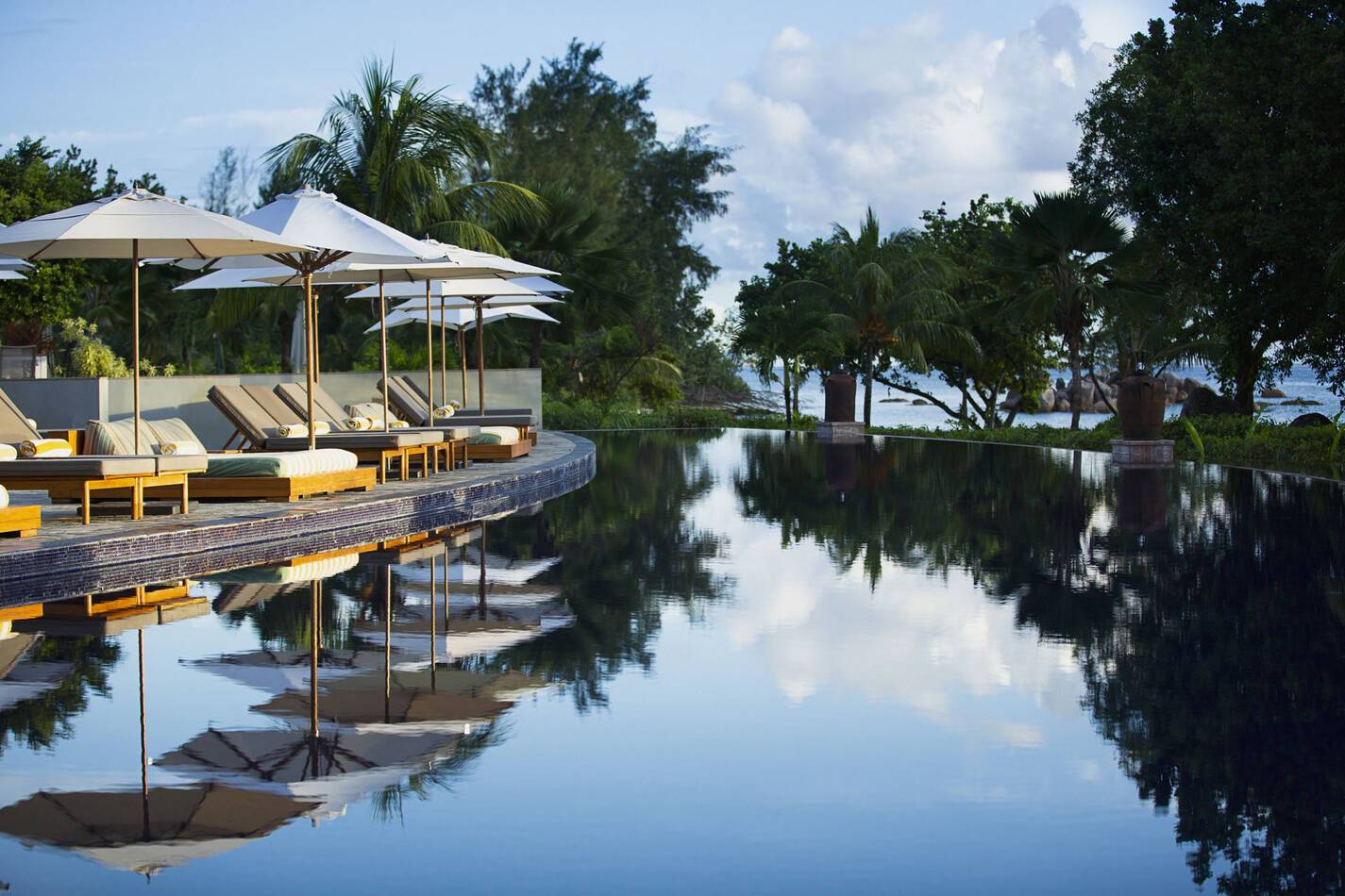 Raffles Seychelles Main Pool General View