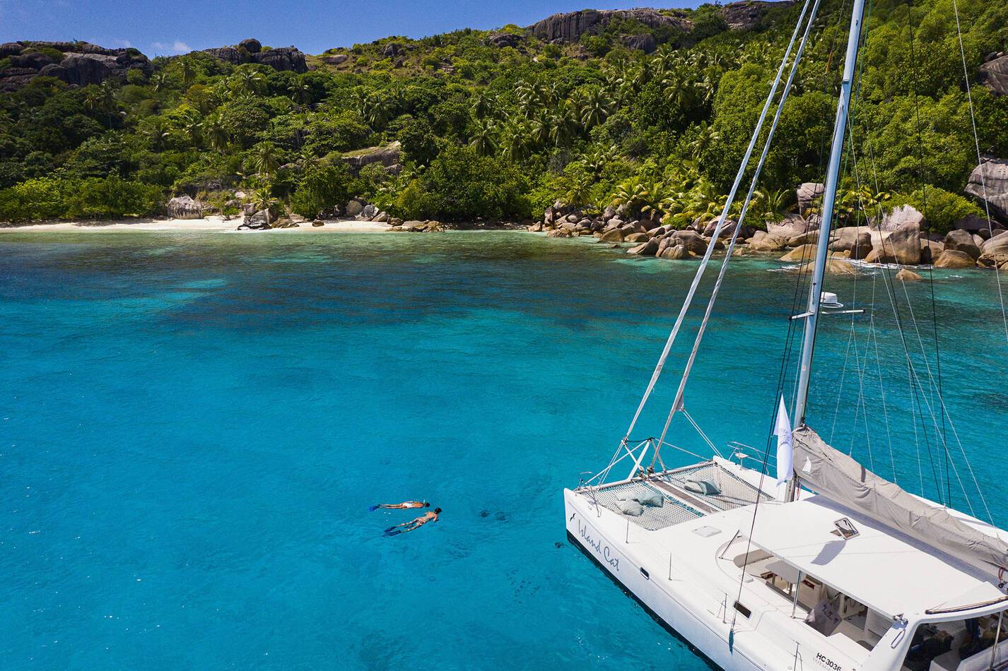 Raffles Seychelles Snorkeling Aerial