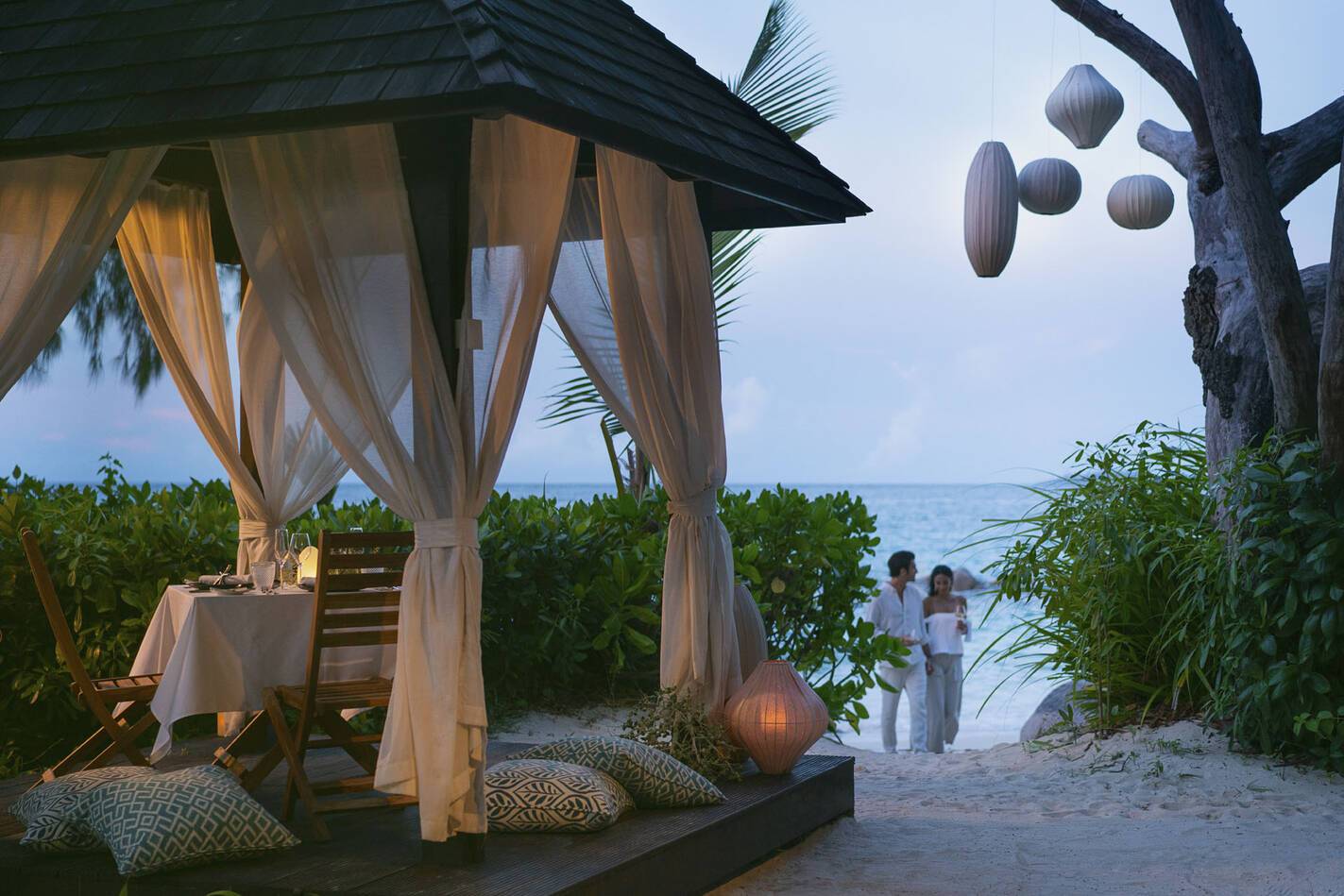 Raffles Seychelles Sunset Cabana Private Dining