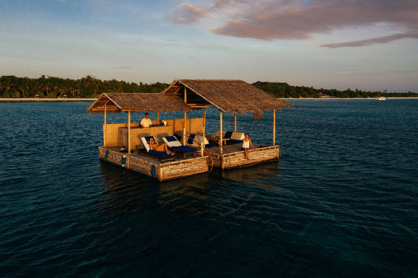 Amanpulo Philippines Floating Kawayan Bar