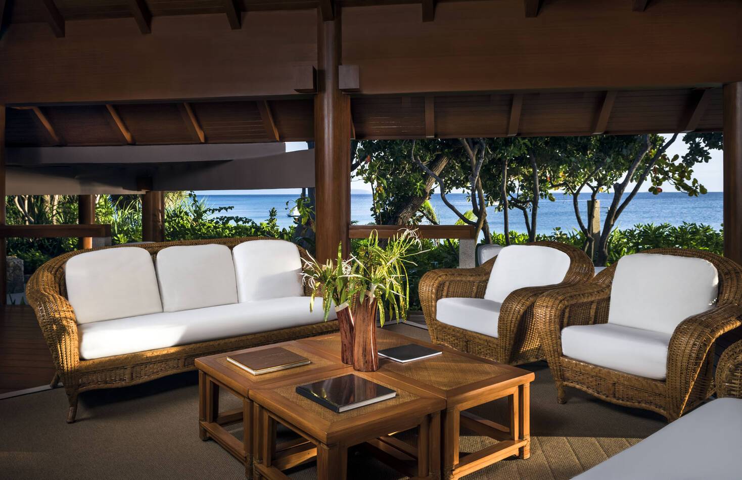 Amanpulo Philippines Palawan VillaP Living Pavilion