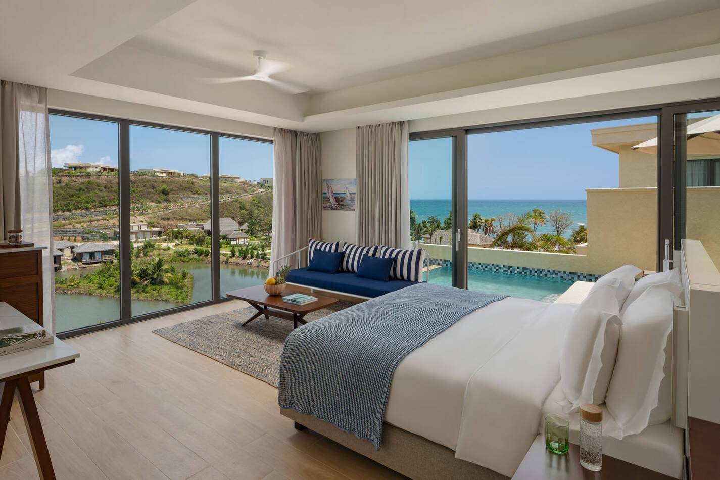 Six Senses la Sagesse Grenade Ocean View Pool Suite Bedroom