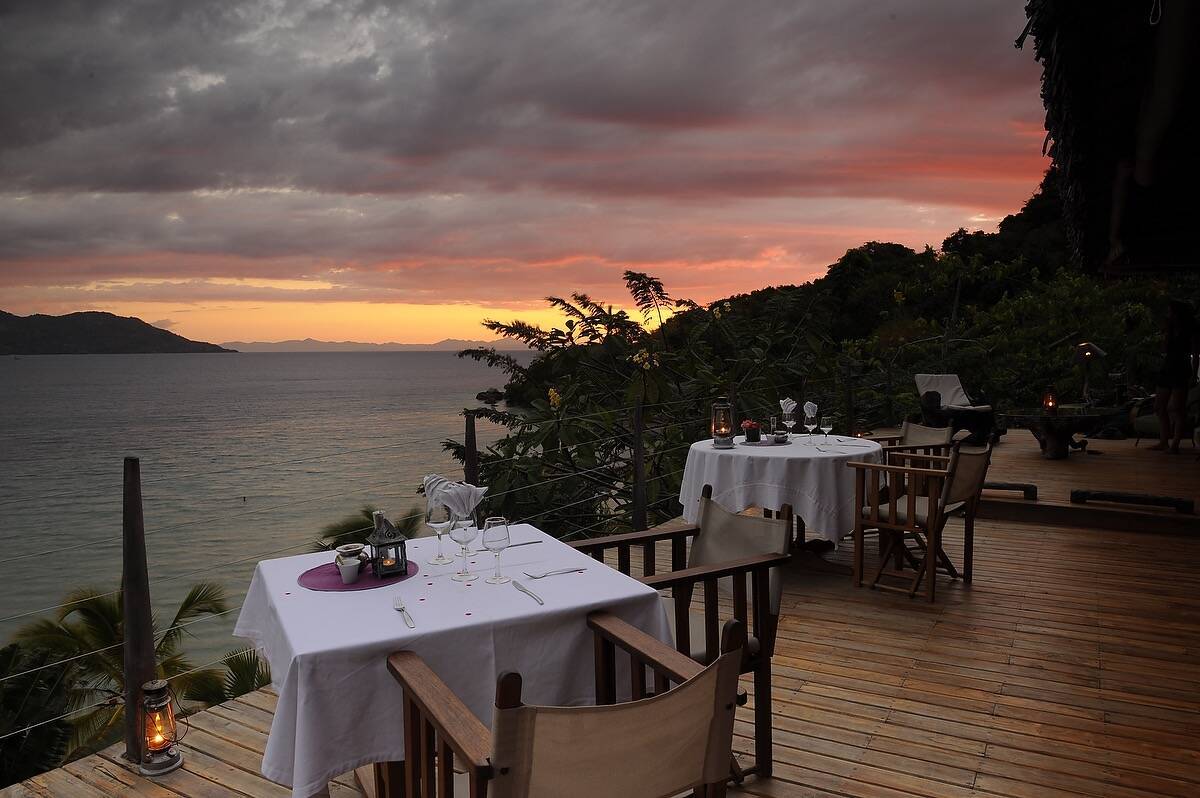 Tsara Komba Lodge Madagascar Sunset Dinner