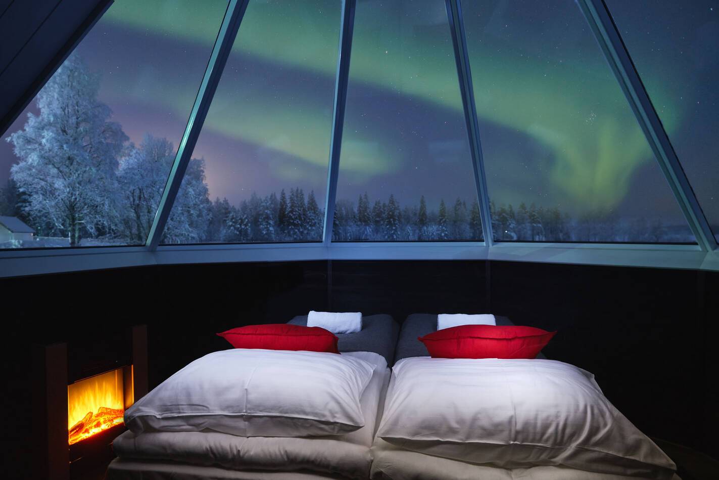 Apukka Resort Laponie Aurora Cabin inside