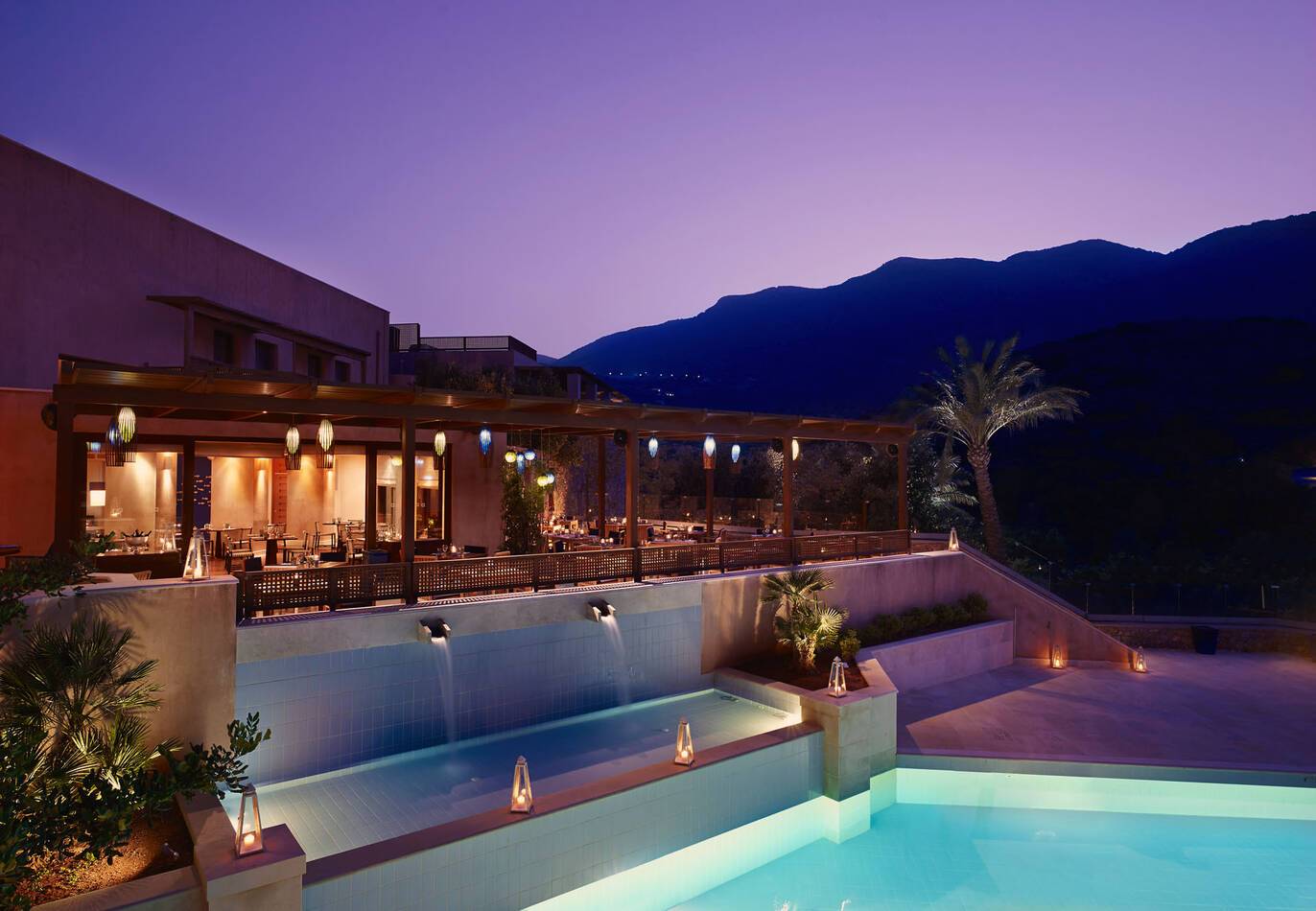 Blue Palace Crete Asia Blue Restaurant Pool Area