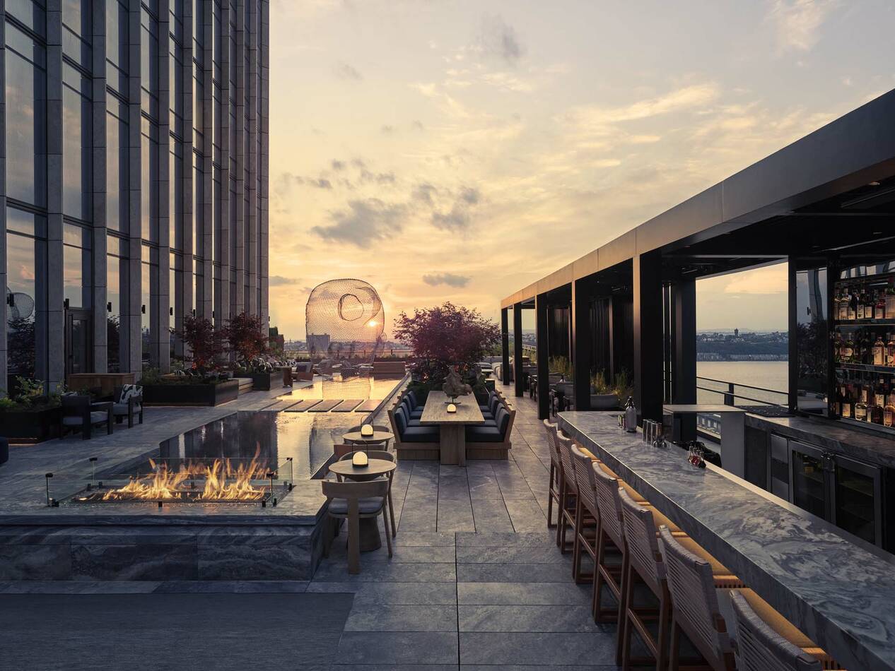 New York Equinox  Hudson Yards Electric Lemon Outdoor Rooftop