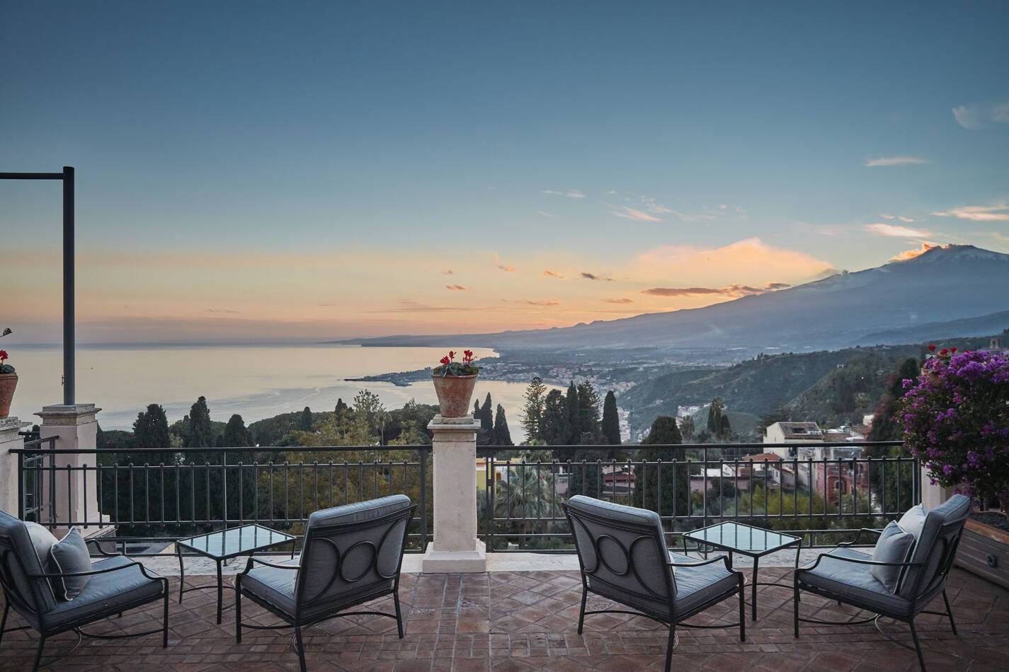 Grand Hotel Timeo Taormine Sicile Vue Etna