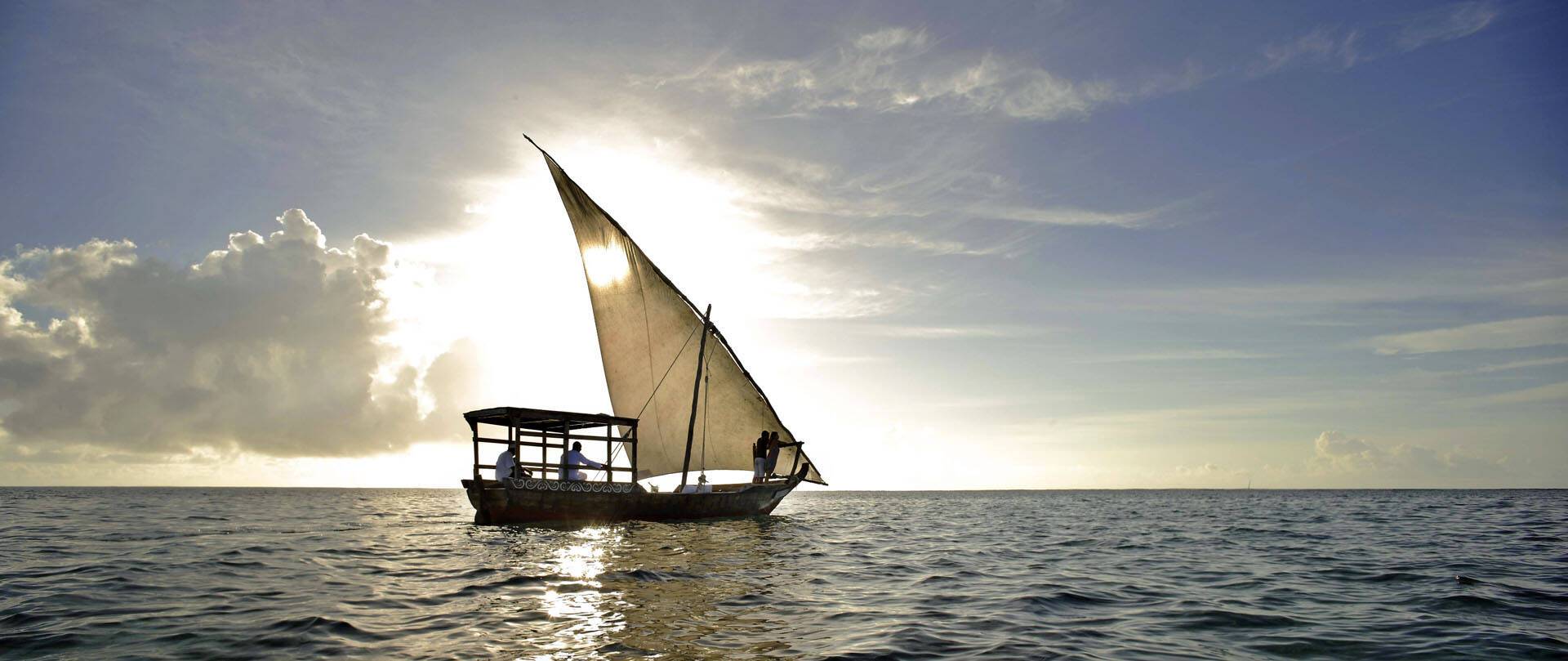 AndBeyond Mnemba Island Zanzibar banda Sunset dhow cruise