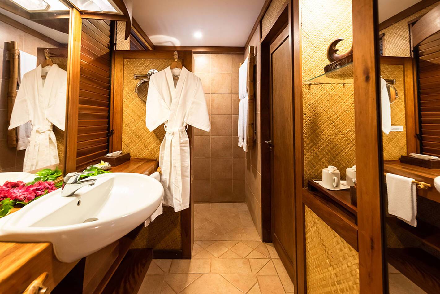 Pearl Resort Bungalow Bathroom Nuku Hiva