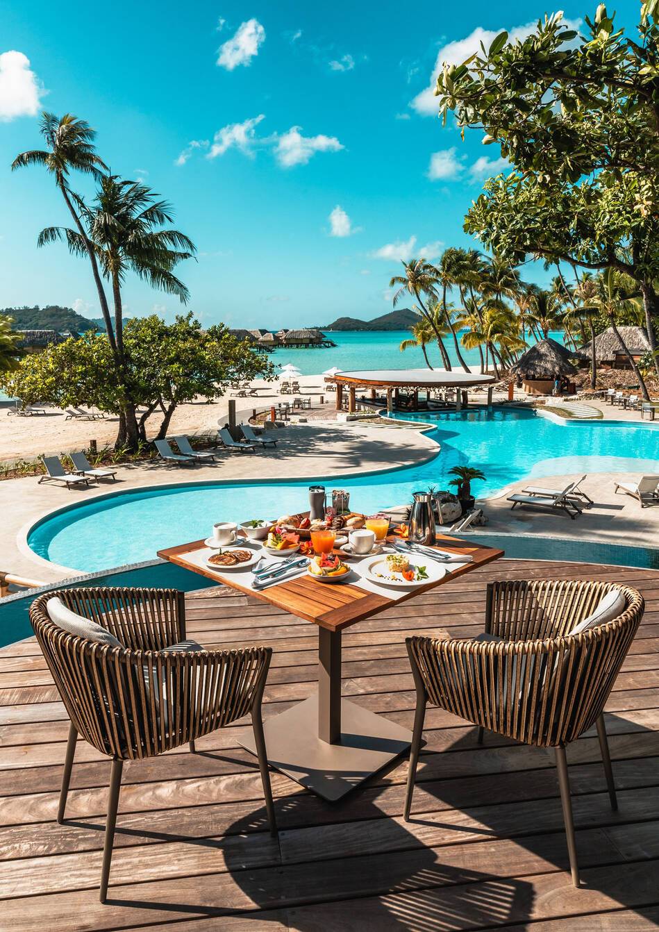 Bora Bora Pearl Resort breakfast view