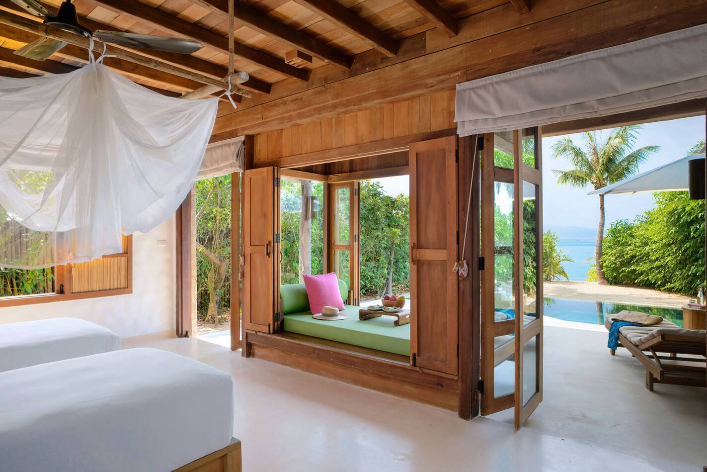 Six Senses Ninh Van Bay Vietnam Beachfront Pool Villa twin bed