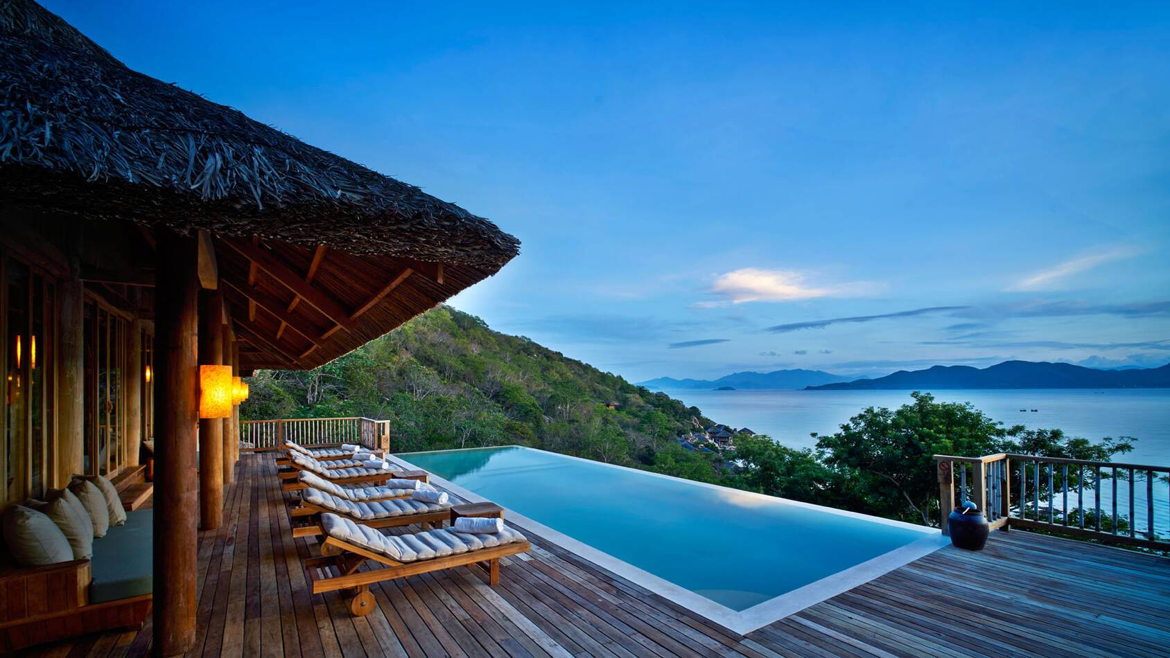 Six Senses Ninh Van Bay Vietnam Hilltop Reserve Villa Night