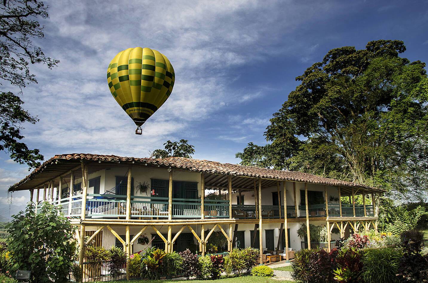 Hacienda Bambusa Region Cafe Colombie Montgolfiere