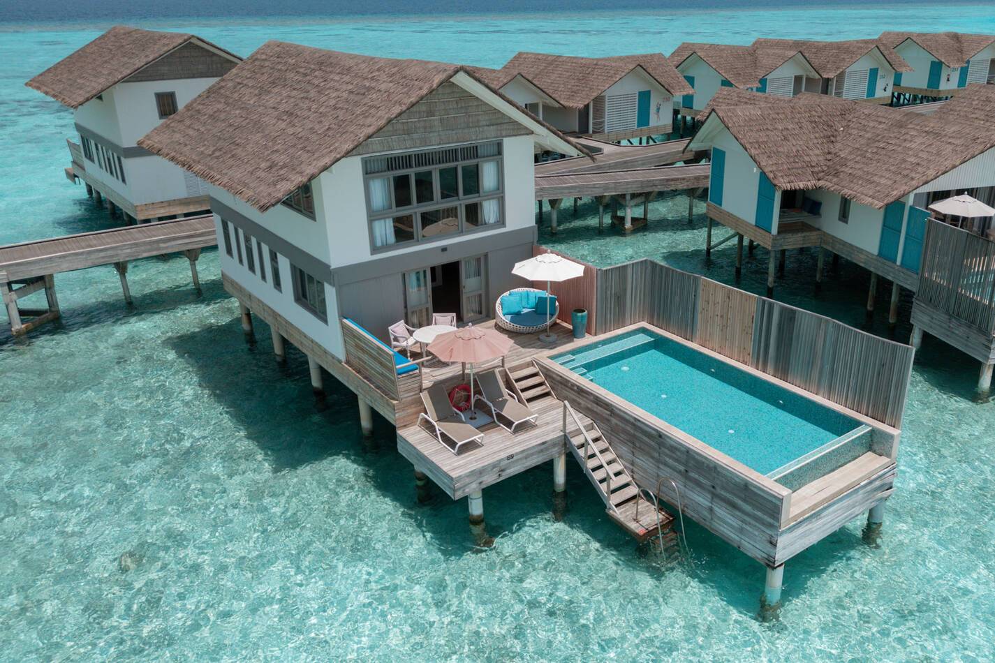 Cora Cora Maldives Duplex Lagoon Pool Villa Aerial
