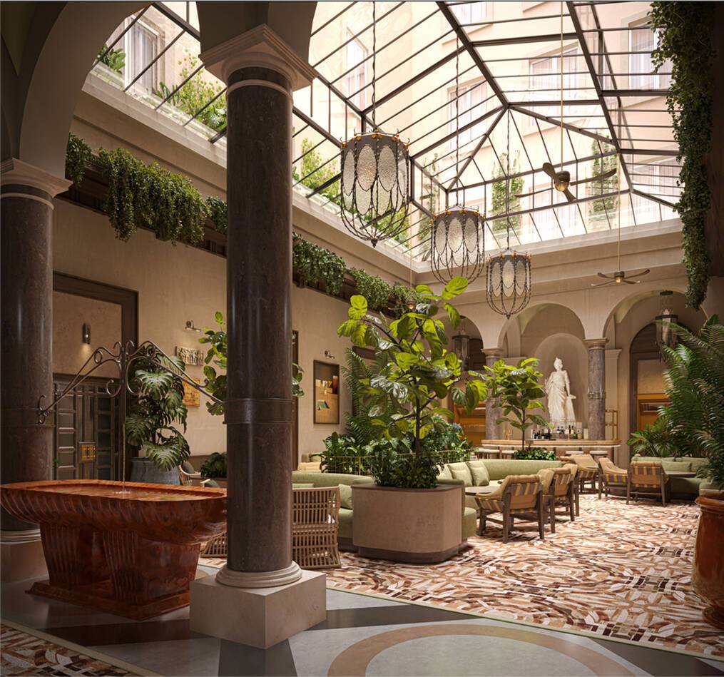 Hotel La Minerva Orient Express Rome Alexandre Tabaste Lobby