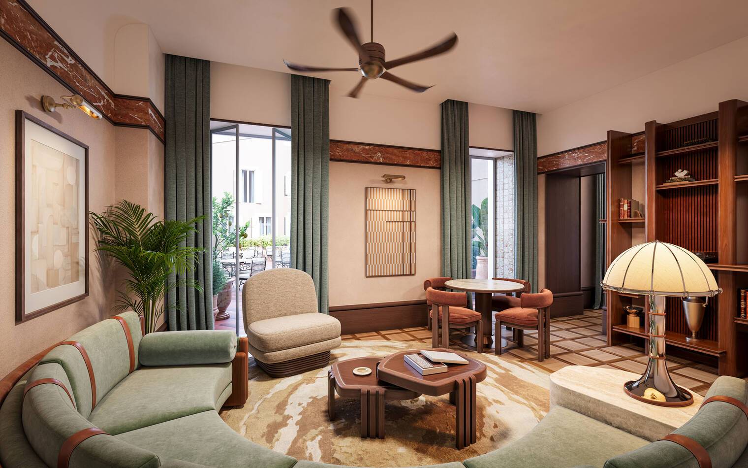 Hotel La Minerva Orient Express Rome Alexandre Tabaste Suite Terrasse Living Room