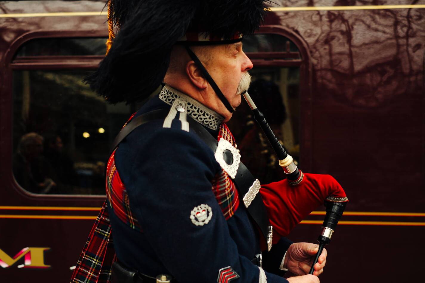 Train Royal Scotsman Ecosse Cornemuse