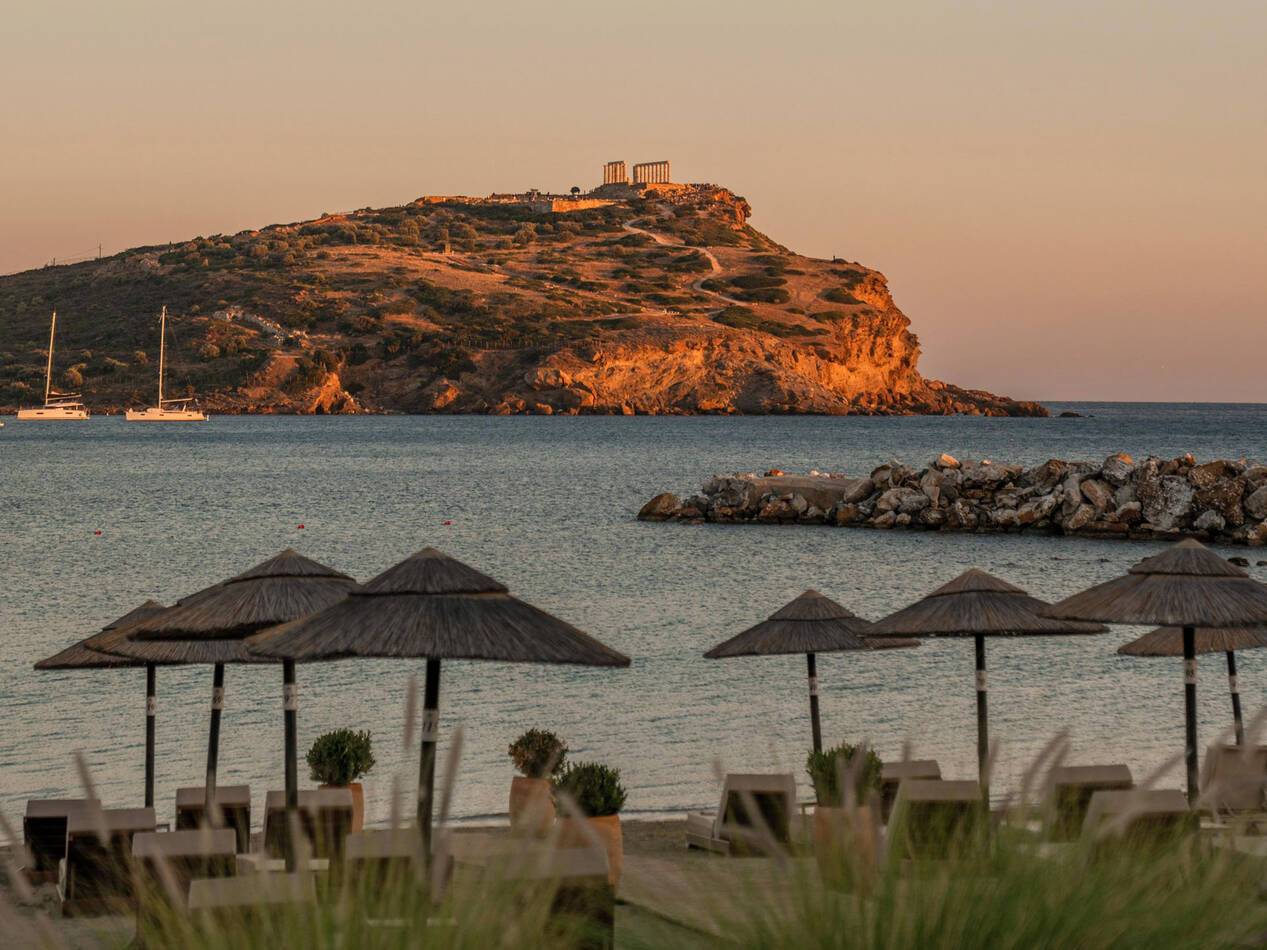 Cape Sounio Riviera Athenes Grece Plage