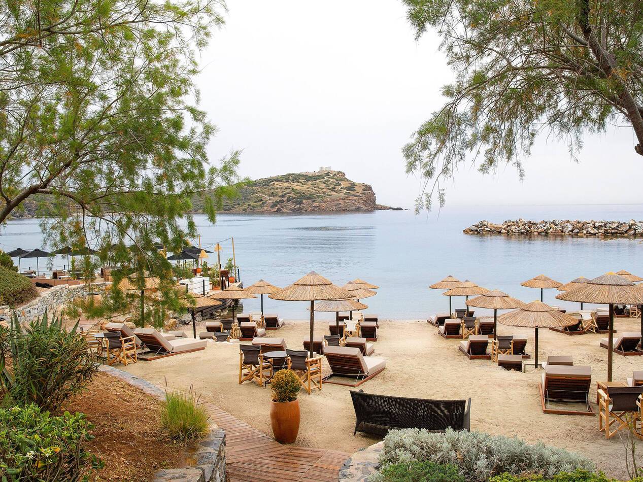 Cape Sounio Riviera Athenes Grece Plage Privee