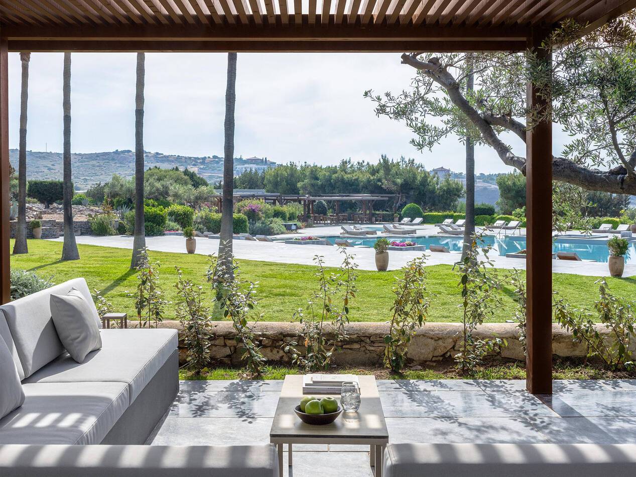 Cape Sounio Riviera Athenes Grece view from the room family suite