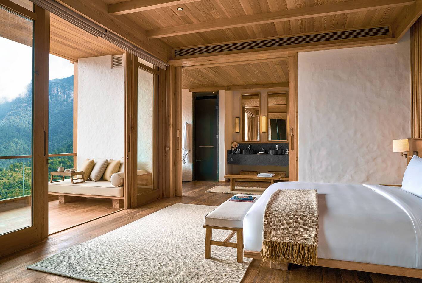 Six Senses Thimphu Bhoutan Lodge Suite bedroom