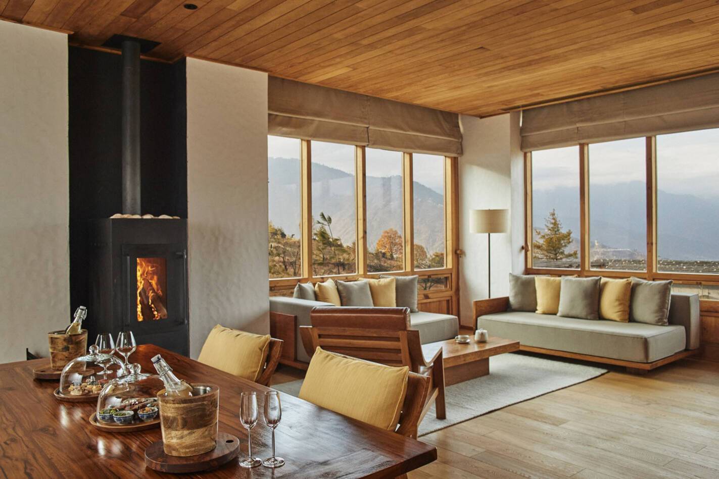 Six Senses Thimphu Bhoutan One Bedroom Villa Living Room