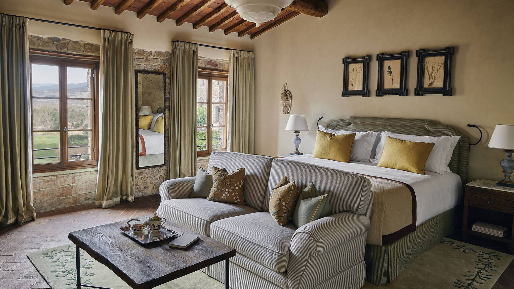 Castello di Casole Belmond Toscane Chambre