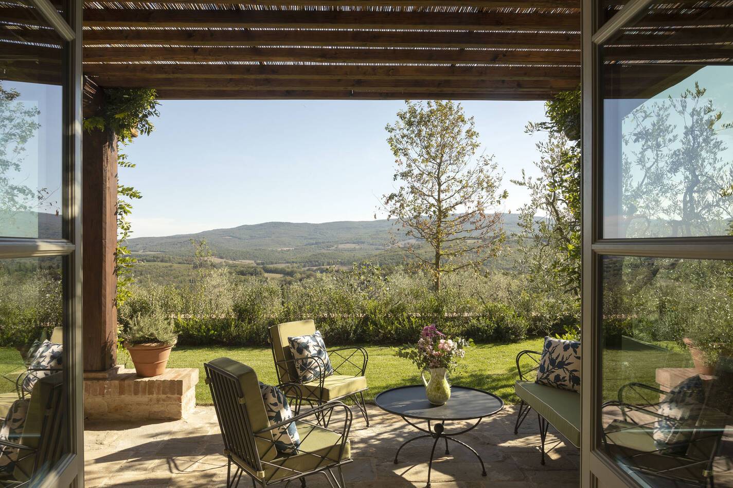 Castello di Casole Belmond Toscane Villa Terrasse