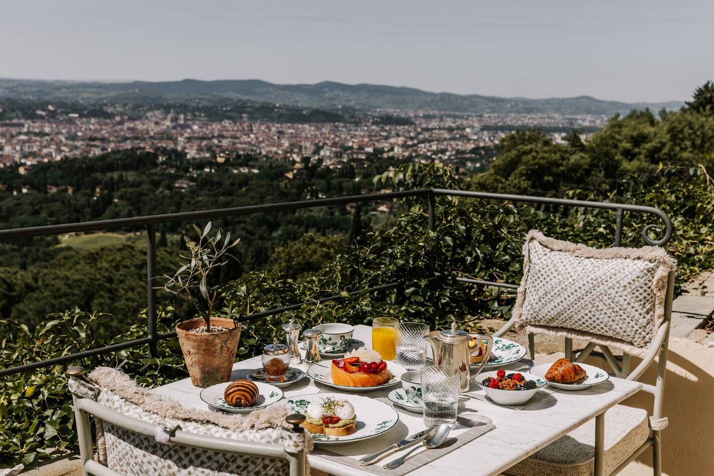 Villa San Michele Belmond Italie Florence Dejeuner